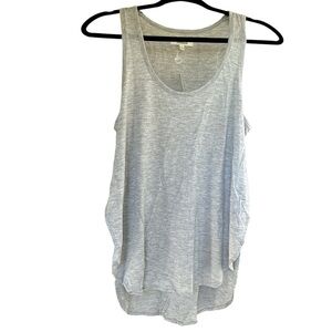 Madewell tank top gray hi low side slits small lyocell lightweight